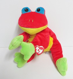 Ribbit, the Red & Yellow Frog<br>Ty - Pillow Pal <BR>(Click Picture-FULL DETAILS)<BR>